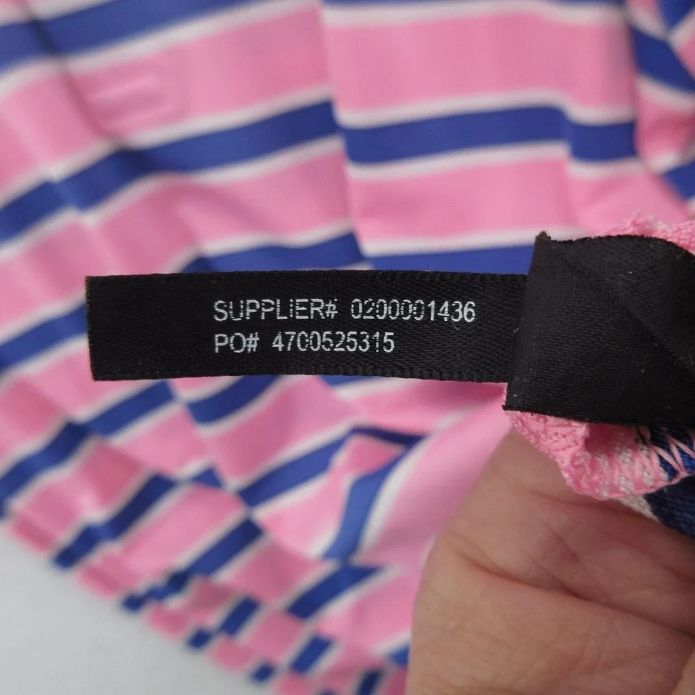 RLX Ralph Lauren Polo Shirt Mens Large Pink Striped Nicklaus North Whistler Golf